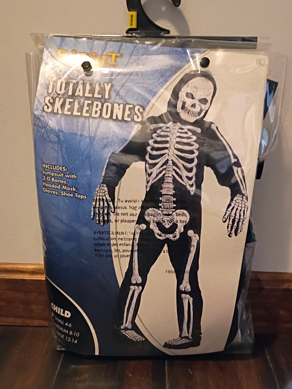 Spirit Totally Skelebones Black and White Kids Halloween Costume